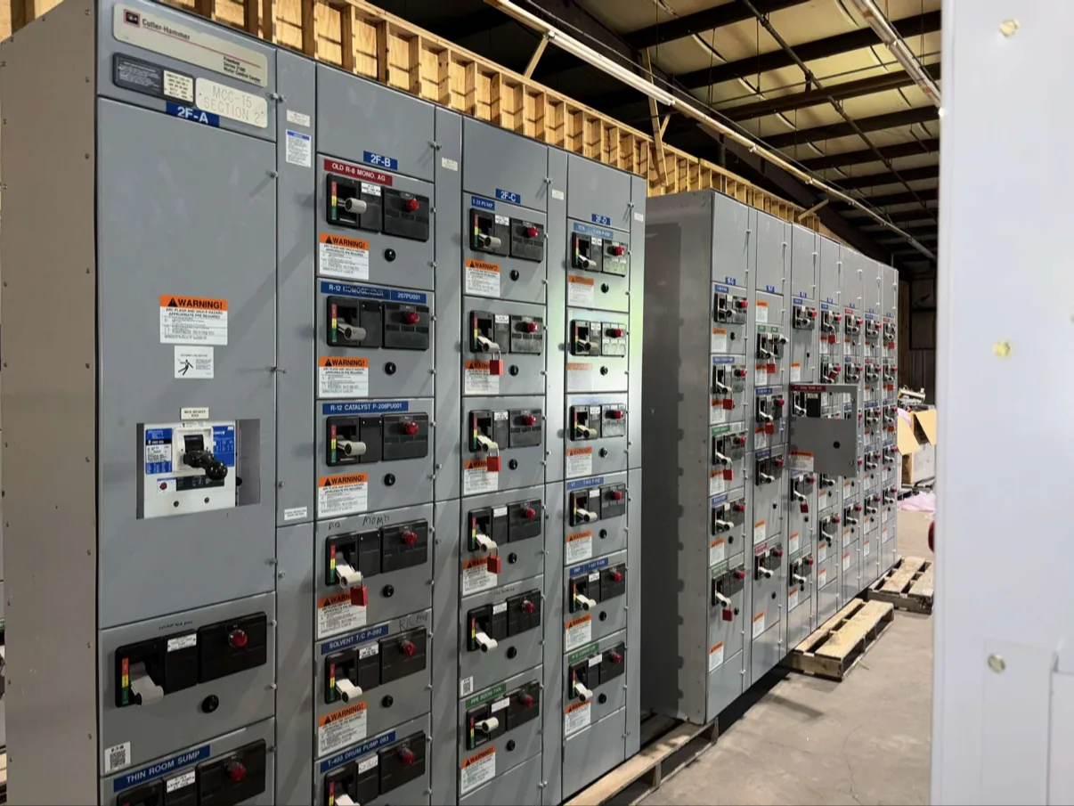 Motor control center starter buckets in a vertical section — Tulsa, OK