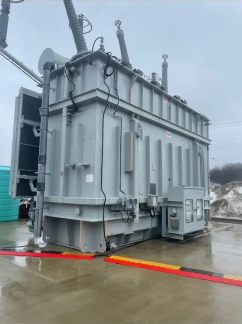 Large oil-filled power transformer inside a plant — Albuquerque, NM