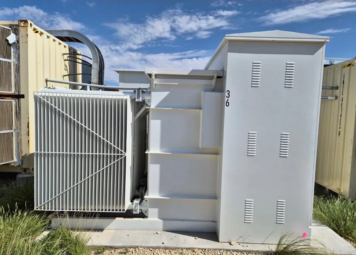 Power transformer with a full radiator bank and control enclosure — Tulsa, OK