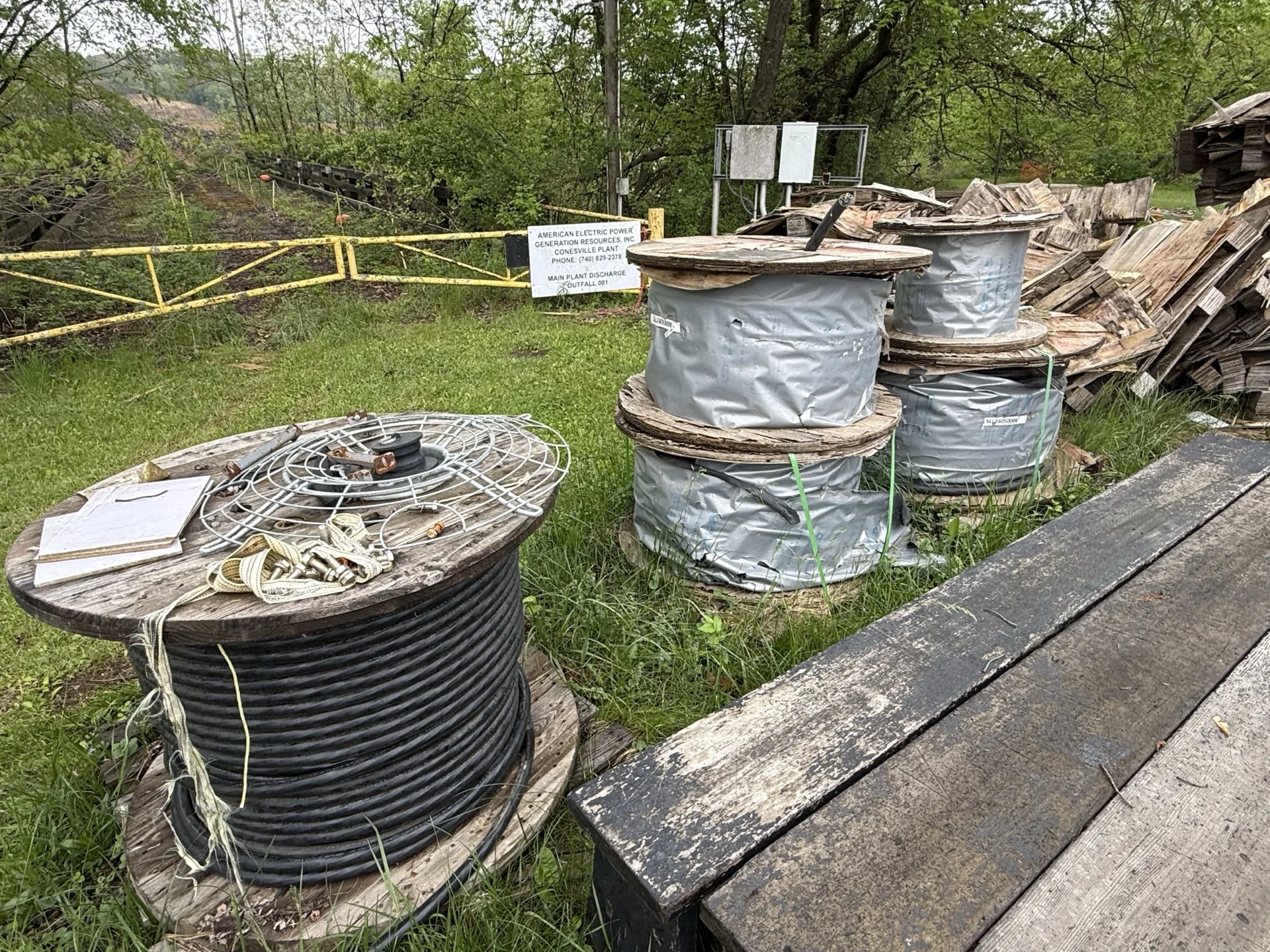 Owner-supplied reels of electrical wire